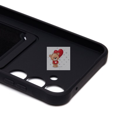 Чехол-накладка для Samsung Galaxy A55 (черный) - SC304 с картхолдером