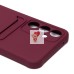 Чехол-накладка для Samsung Galaxy A55 (бордовый) - SC304 с картхолдером