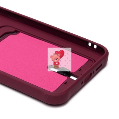 Чехол-накладка для Samsung Galaxy A55 (бордовый) - SC304 с картхолдером