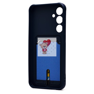 Чехол-накладка для Samsung Galaxy A55 (темно-синий) - SC304 с картхолдером