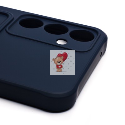 Чехол-накладка для Samsung Galaxy A55 (темно-синий) - SC304 с картхолдером