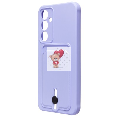 Чехол-накладка для Samsung Galaxy A55 (светло-фиолетовый) - SC304 с картхолдером