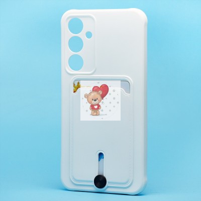 Чехол-накладка для Samsung Galaxy A55 (белый) - SC304 с картхолдером