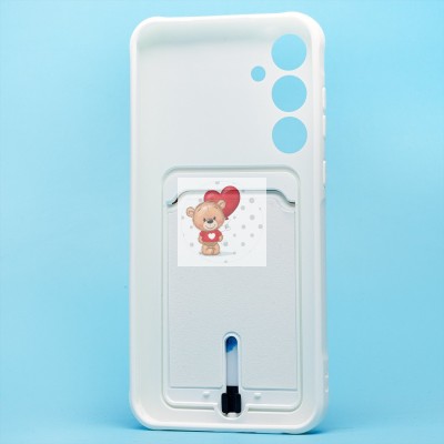 Чехол-накладка для Samsung Galaxy A55 (белый) - SC304 с картхолдером