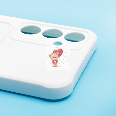 Чехол-накладка для Samsung Galaxy A55 (белый) - SC304 с картхолдером