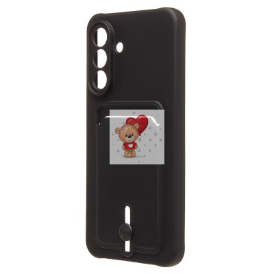 Чехол-накладка для Samsung Galaxy A56 5G (черный) - SC304 с картхолдером