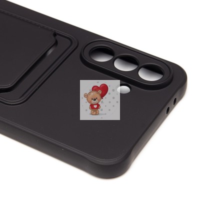 Чехол-накладка для Samsung Galaxy A56 5G (черный) - SC304 с картхолдером