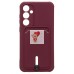 Чехол-накладка для Samsung Galaxy S23FE (бордовый) - SC304 с картхолдером