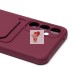Чехол-накладка для Samsung Galaxy S23FE (бордовый) - SC304 с картхолдером