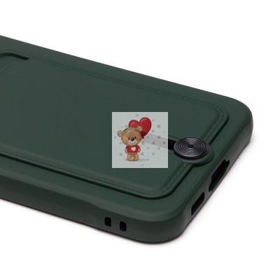 Чехол-накладка для Samsung Galaxy S23FE (темно-зеленый) - SC304 с картхолдером