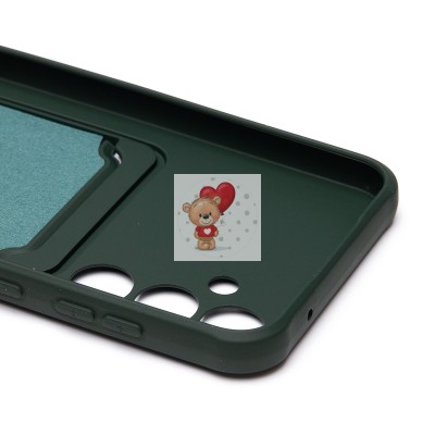 Чехол-накладка для Samsung Galaxy S23FE (темно-зеленый) - SC304 с картхолдером