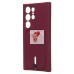Чехол-накладка для Samsung Galaxy S24 Ultra (бордовый) - SC304 с картхолдером