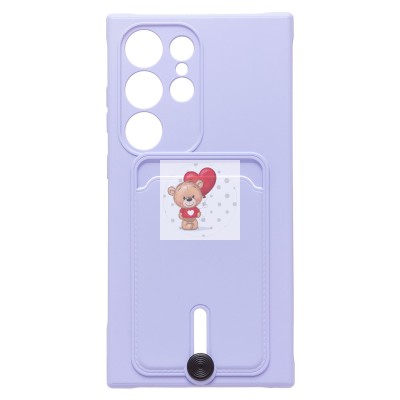 Чехол-накладка для Samsung Galaxy S24 Ultra (светло-фиолетовый) - SC304 с картхолдером Чехол-накладка для Samsung Galaxy S24 Ultra (светло-фиолетовый) - SC304 с картхолдером