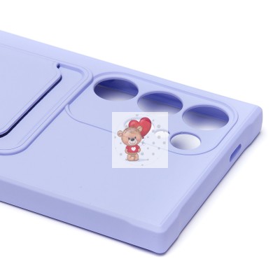 Чехол-накладка для Samsung Galaxy S24 Ultra (светло-фиолетовый) - SC304 с картхолдером