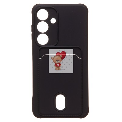 Чехол-накладка для Samsung Galaxy S24 (черный) - SC304 с картхолдером Чехол-накладка для Samsung Galaxy S24 (черный) - SC304 с картхолдером