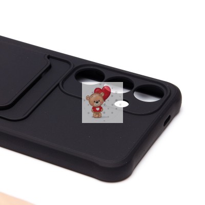 Чехол-накладка для Samsung Galaxy S24 (черный) - SC304 с картхолдером