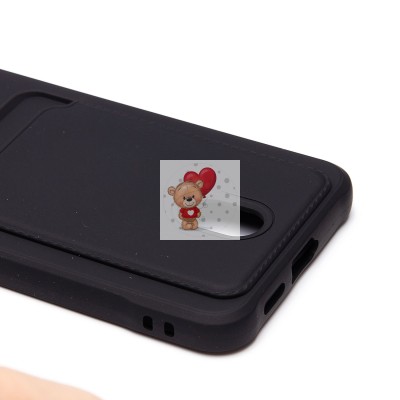 Чехол-накладка для Samsung Galaxy S24 (черный) - SC304 с картхолдером