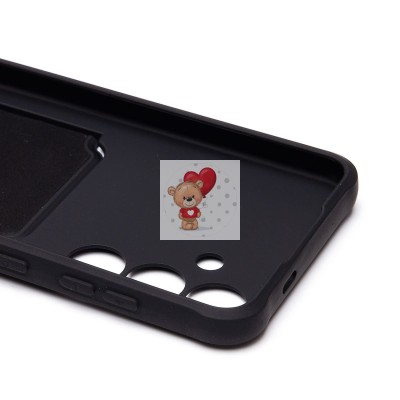 Чехол-накладка для Samsung Galaxy S24 (черный) - SC304 с картхолдером