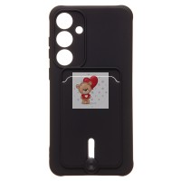 Чехол-накладка для Samsung Galaxy S24+ (черный) - SC304 с картхолдером