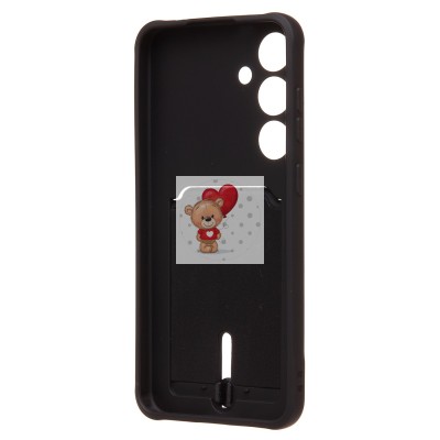 Чехол-накладка для Samsung Galaxy S24+ (черный) - SC304 с картхолдером