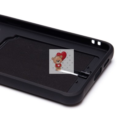 Чехол-накладка для Samsung Galaxy S24+ (черный) - SC304 с картхолдером