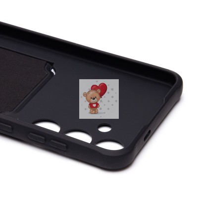 Чехол-накладка для Samsung Galaxy S24+ (черный) - SC304 с картхолдером