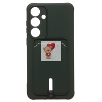 Чехол-накладка для Samsung Galaxy S24+ (темно-зеленый) - SC304 с картхолдером Чехол-накладка для Samsung Galaxy S24+ (темно-зеленый) - SC304 с картхолдером