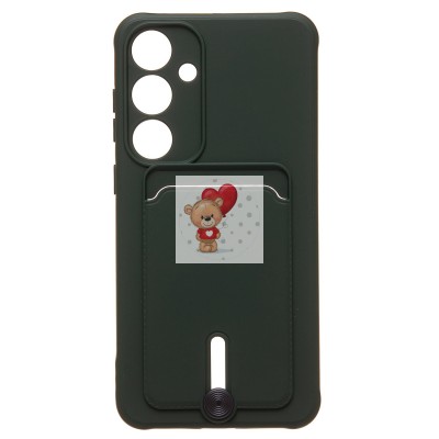 Чехол-накладка для Samsung Galaxy S24+ (темно-зеленый) - SC304 с картхолдером Чехол-накладка для Samsung Galaxy S24+ (темно-зеленый) - SC304 с картхолдером