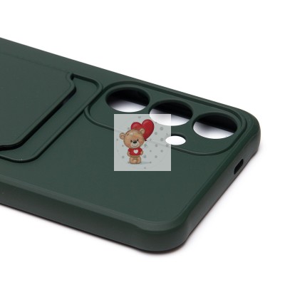 Чехол-накладка для Samsung Galaxy S24+ (темно-зеленый) - SC304 с картхолдером Чехол-накладка для Samsung Galaxy S24+ (темно-зеленый) - SC304 с картхолдером