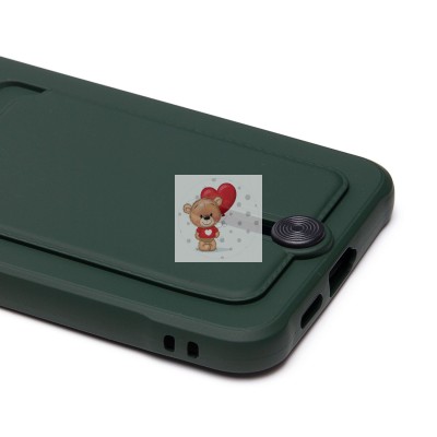 Чехол-накладка для Samsung Galaxy S24+ (темно-зеленый) - SC304 с картхолдером Чехол-накладка для Samsung Galaxy S24+ (темно-зеленый) - SC304 с картхолдером