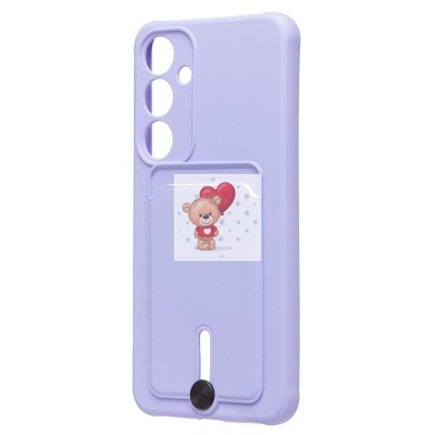 Чехол-накладка для Samsung Galaxy S24+ (светло-фиолетовый) - SC304 с картхолдером