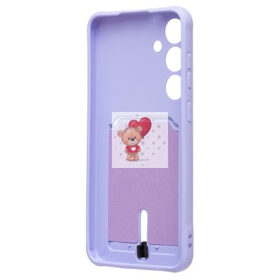 Чехол-накладка для Samsung Galaxy S24+ (светло-фиолетовый) - SC304 с картхолдером