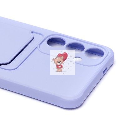 Чехол-накладка для Samsung Galaxy S24+ (светло-фиолетовый) - SC304 с картхолдером