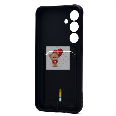 Чехол-накладка для Samsung Galaxy S24FE (черный) - SC304 с картхолдером Чехол-накладка для Samsung Galaxy S24FE (черный) - SC304 с картхолдером