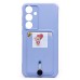 Чехол-накладка для Samsung Galaxy S24FE (светло-фиолетовый) - SC304 с картхолдером
