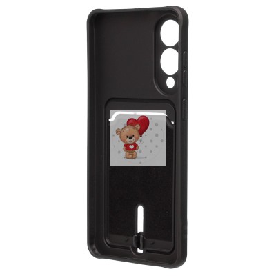 Чехол-накладка для Samsung Galaxy S25 Edge (черный) - SC304 с картхолдером Чехол-накладка для Samsung Galaxy S25 Edge (черный) - SC304 с картхолдером