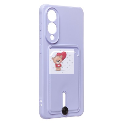 Чехол-накладка для Samsung Galaxy S25 Edge (светло-фиолетовый) - SC304 с картхолдером Чехол-накладка для Samsung Galaxy S25 Edge (светло-фиолетовый) - SC304 с картхолдером