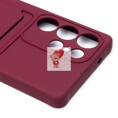 Чехол-накладка для Samsung Galaxy S25 Ultra (бордовый) - SC304 с картхолдером Чехол-накладка для Samsung Galaxy S25 Ultra (бордовый) - SC304 с картхолдером