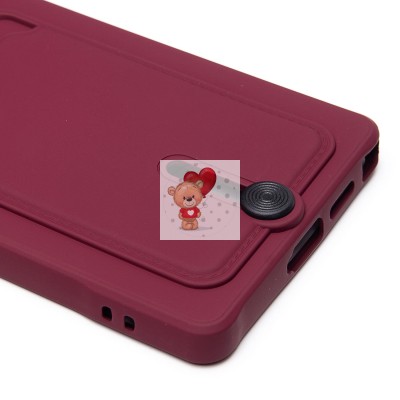 Чехол-накладка для Samsung Galaxy S25 Ultra (бордовый) - SC304 с картхолдером Чехол-накладка для Samsung Galaxy S25 Ultra (бордовый) - SC304 с картхолдером