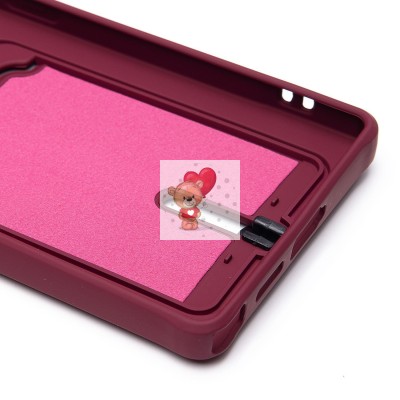 Чехол-накладка для Samsung Galaxy S25 Ultra (бордовый) - SC304 с картхолдером Чехол-накладка для Samsung Galaxy S25 Ultra (бордовый) - SC304 с картхолдером