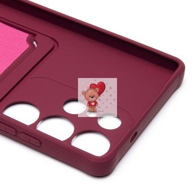 Чехол-накладка для Samsung Galaxy S25 Ultra (бордовый) - SC304 с картхолдером Чехол-накладка для Samsung Galaxy S25 Ultra (бордовый) - SC304 с картхолдером