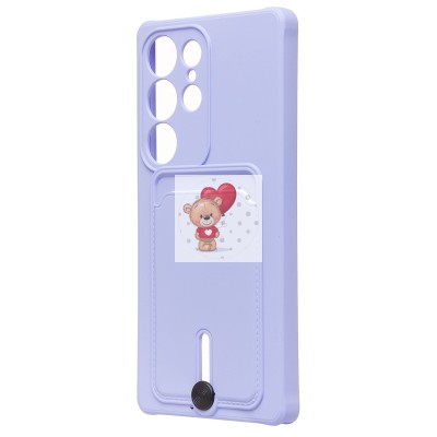 Чехол-накладка для Samsung Galaxy S25 Ultra (светло-фиолетовый) - SC304 с картхолдером