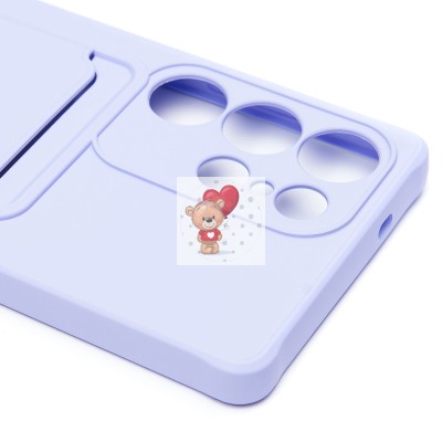 Чехол-накладка для Samsung Galaxy S25 Ultra (светло-фиолетовый) - SC304 с картхолдером