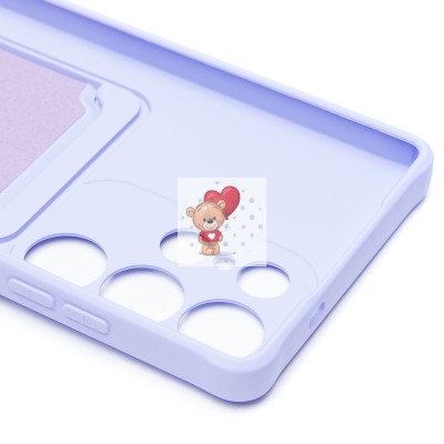 Чехол-накладка для Samsung Galaxy S25 Ultra (светло-фиолетовый) - SC304 с картхолдером