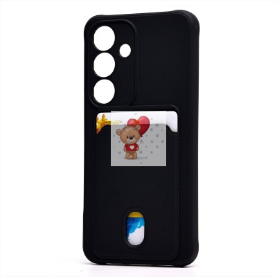 Чехол-накладка для Samsung Galaxy S25 (черный) - SC304 с картхолдером