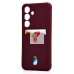 Чехол-накладка для Samsung Galaxy S25 (бордовый) - SC304 с картхолдером Чехол-накладка для Samsung Galaxy S25 (бордовый) - SC304 с картхолдером