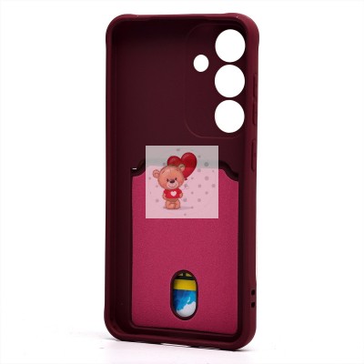 Чехол-накладка для Samsung Galaxy S25 (бордовый) - SC304 с картхолдером Чехол-накладка для Samsung Galaxy S25 (бордовый) - SC304 с картхолдером