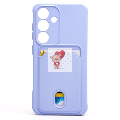 Чехол-накладка для Samsung Galaxy S25 (светло-фиолетовый) - SC304 с картхолдером