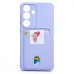 Чехол-накладка для Samsung Galaxy S25 (светло-фиолетовый) - SC304 с картхолдером