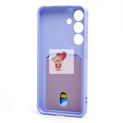 Чехол-накладка для Samsung Galaxy S25 (светло-фиолетовый) - SC304 с картхолдером